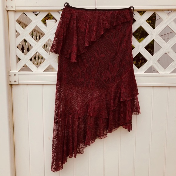 Ark & Co. sexy Burgundy Lace Skirt**Small - Picture 7 of 8